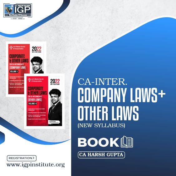CA Inter-Corporate Laws and Other Laws Book (Latest Edition for May & Nov 2022)-CA-INTER-Corporate Laws and Other Laws- CA Harsh Gupta